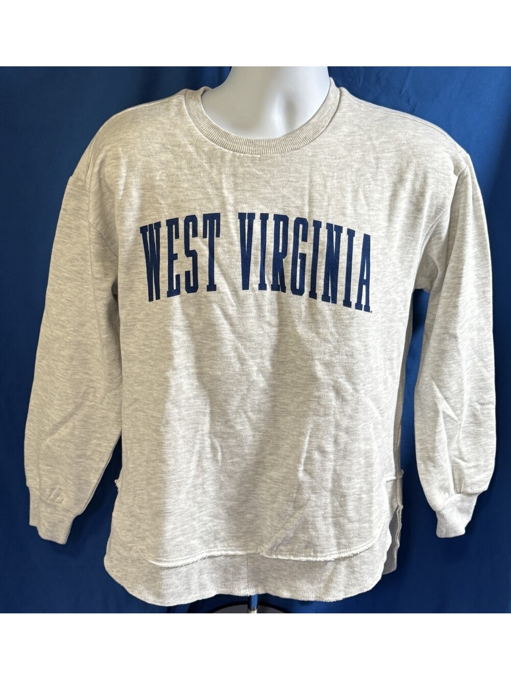 Pressbox West Virginia Mountaineers WVU Pullover Sweatshirt Oatmeal S NWT